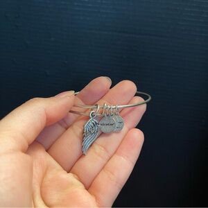 Alex and ani sterling silver angel wing adjustable bracelet